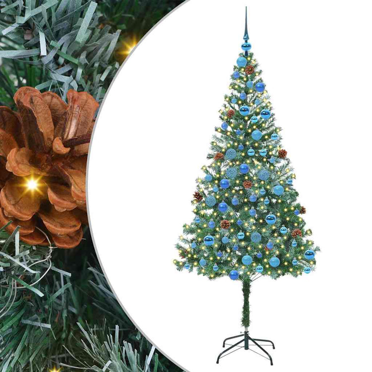 Vidaxx künstlicher Weihnachtsbaum mit 300 LED grün 180 cm PVC und Stahl