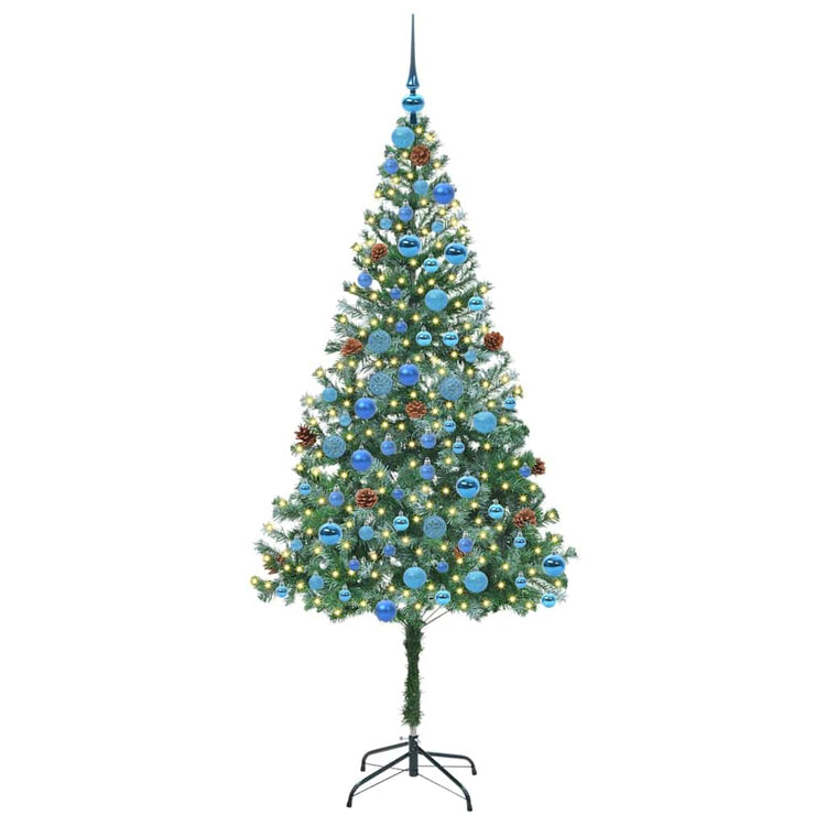 Vidaxx künstlicher Weihnachtsbaum mit 300 LED grün 180 cm PVC und Stahl