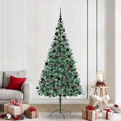 Vidaxx künstlicher Weihnachtsbaum mit 300 LED grün, 210 cm PVC und Stahl