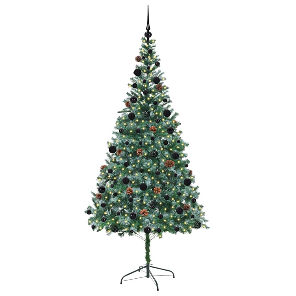 Vidaxx künstlicher Weihnachtsbaum mit 300 LED grün, 210 cm PVC und Stahl