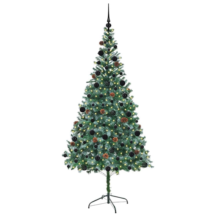 Vidaxx künstlicher Weihnachtsbaum mit 300 LED grün, 210 cm PVC und Stahl