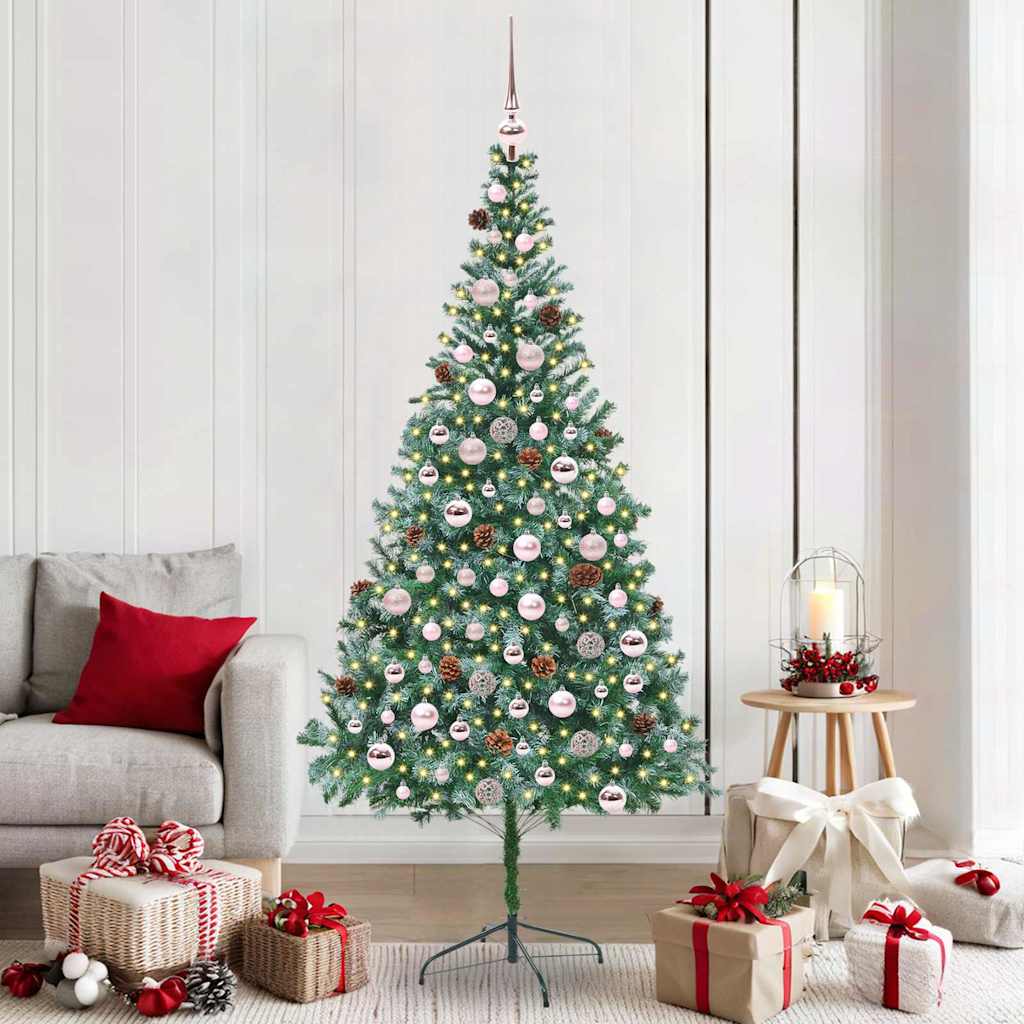Vidaxx künstlicher Weihnachtsbaum mit 300 LED grün, 210 cm PVC und Stahl