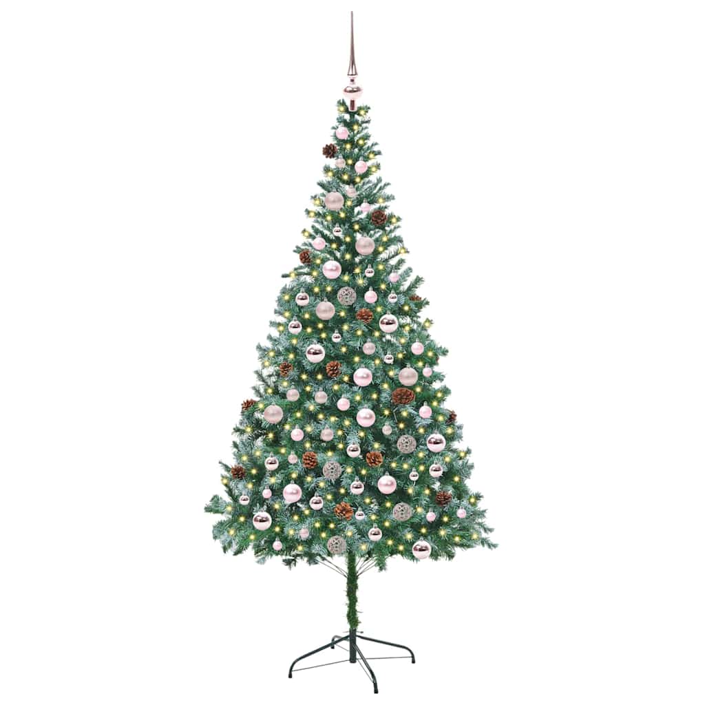 Vidaxx künstlicher Weihnachtsbaum mit 300 LED grün, 210 cm PVC und Stahl