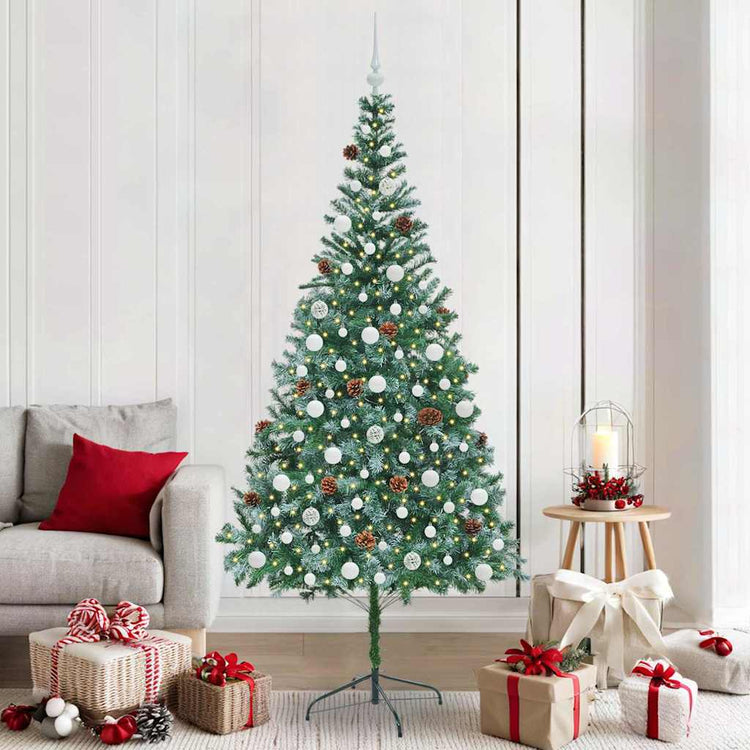 Vidaxx künstlicher Weihnachtsbaum mit 300 LED grün, 210 cm PVC und Stahl