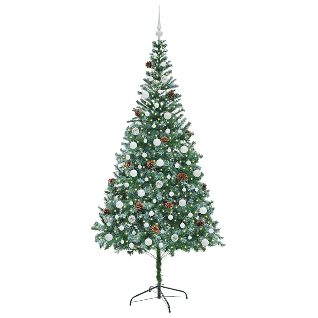 Vidaxx künstlicher Weihnachtsbaum mit 300 LED grün, 210 cm PVC und Stahl
