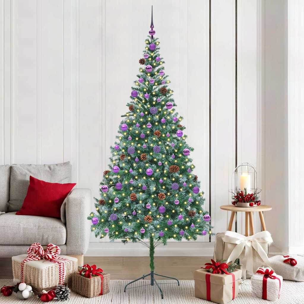 Vidaxx künstlicher Weihnachtsbaum mit 300 LED grün, 210 cm PVC und Stahl
