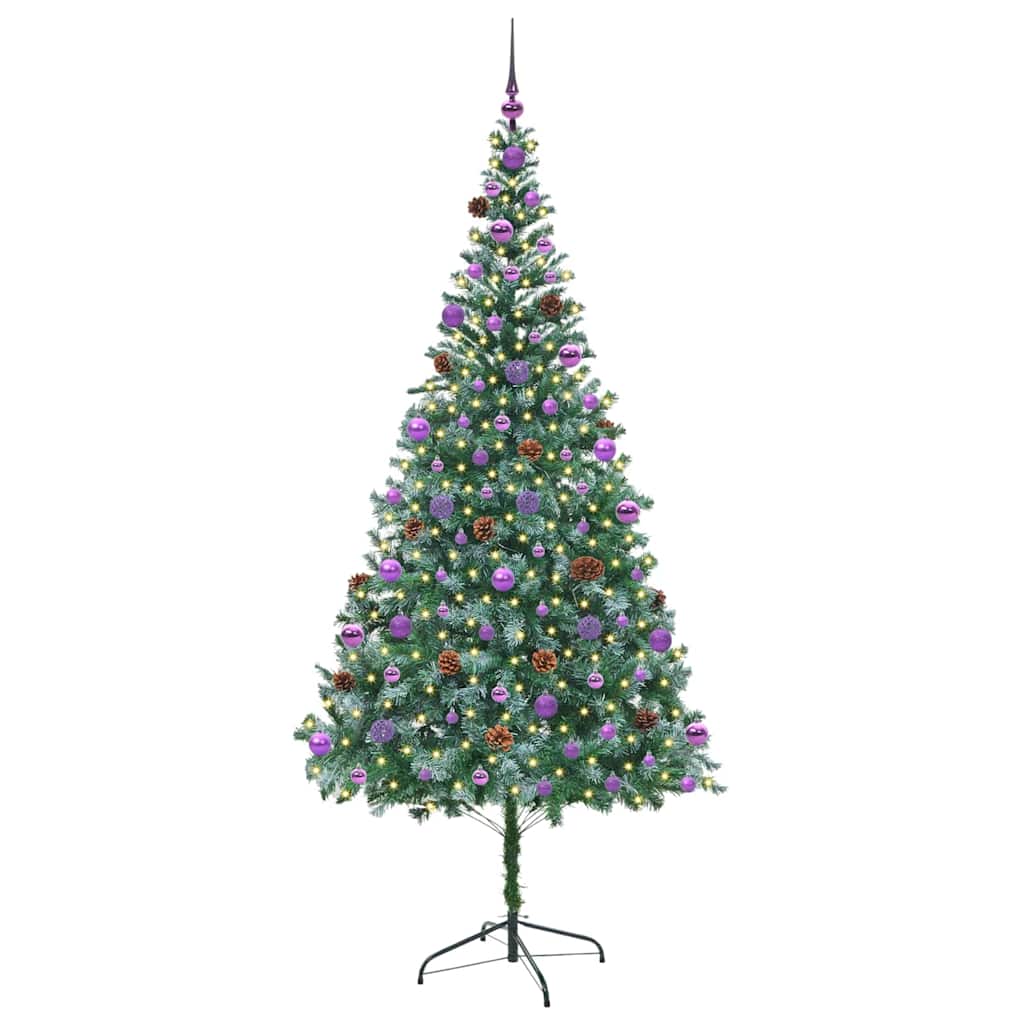 Vidaxx künstlicher Weihnachtsbaum mit 300 LED grün, 210 cm PVC und Stahl