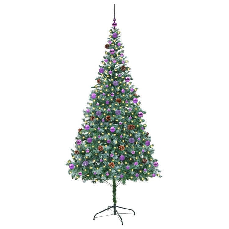 Vidaxx künstlicher Weihnachtsbaum mit 300 LED grün, 210 cm PVC und Stahl