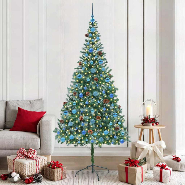 Vidaxx künstlicher Weihnachtsbaum mit 300 LED grün, 210 cm PVC und Stahl
