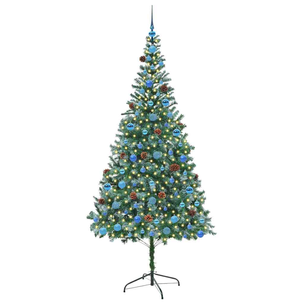 Vidaxx künstlicher Weihnachtsbaum mit 300 LED grün, 210 cm PVC und Stahl