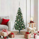 Vidaxx künstlicher beleuchteter Weihnachtsbaum grün 150 cm PVC und Metall