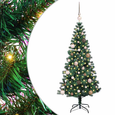 Vidaxx künstlicher beleuchteter Weihnachtsbaum grün 150 cm PVC und Metall