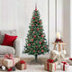 Vidaxx künstlicher beleuchteter Weihnachtsbaum grün 150 cm PVC und Metall