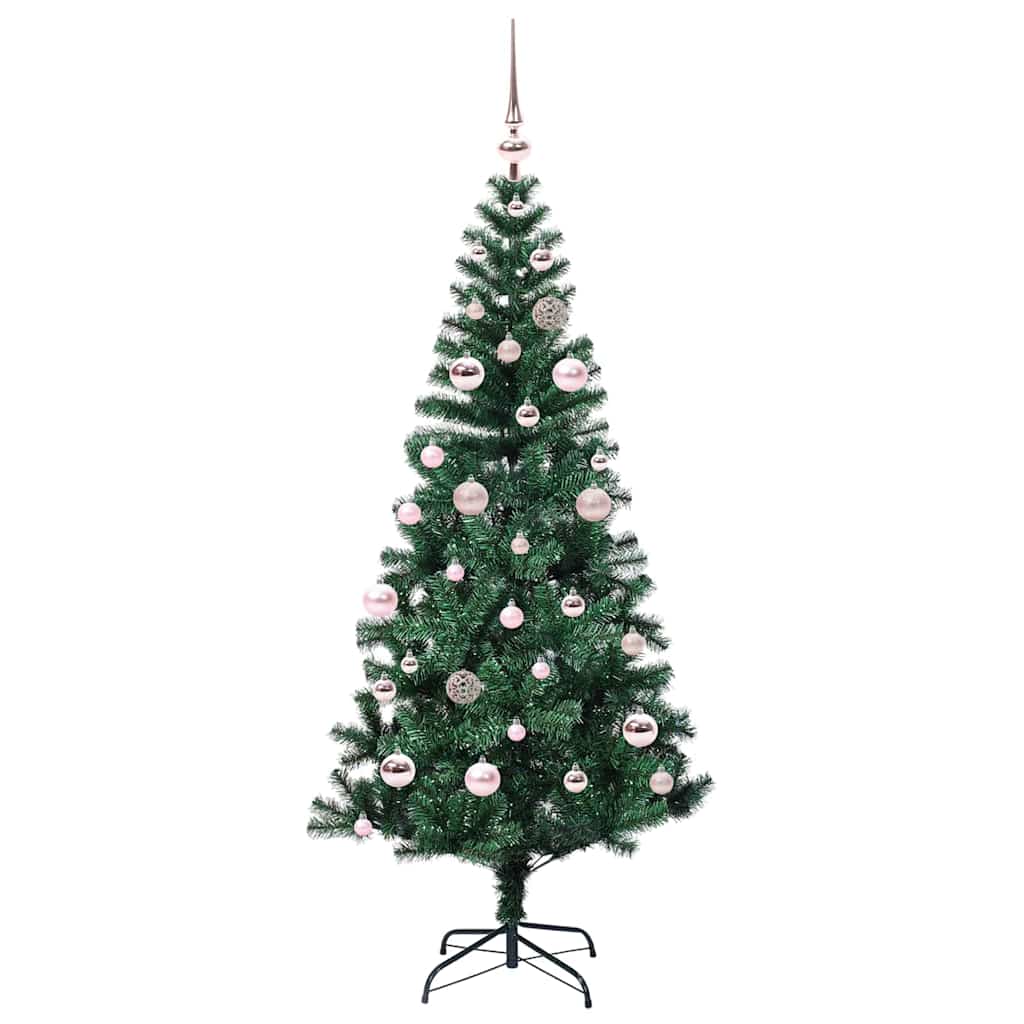 Vidaxx künstlicher beleuchteter Weihnachtsbaum grün 150 cm PVC und Metall