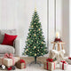 Vidaxx künstlicher beleuchteter Weihnachtsbaum grün 150 cm PVC und Metall