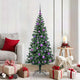 Vidaxx künstlicher beleuchteter Weihnachtsbaum grün 150 cm PVC und Metall