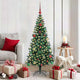 Vidaxx künstlicher beleuchteter Weihnachtsbaum grün 150 cm PVC und Metall