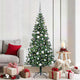 VidaXL künstlicher beleuchteter Weihnachtsbaum grün 180 cm PVC und Metall