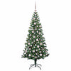 VidaXL künstlicher beleuchteter Weihnachtsbaum grün 180 cm PVC und Metall