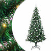 VidaXL künstlicher beleuchteter Weihnachtsbaum grün 180 cm PVC und Metall