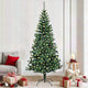 Vidaxx künstlicher beleuchteter Weihnachtsbaum grün 210 cm PVC und Metall