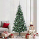 VidaXL künstlicher beleuchteter Weihnachtsbaum grün 210 cm PVC und Metall
