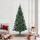 Vidaxx künstlicher beleuchteter Weihnachtsbaum grün 210 cm PVC und Metall