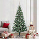 Vidaxx künstlicher beleuchteter Weihnachtsbaum grün 210 cm PVC und Metall