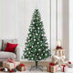 Vidaxx künstlicher beleuchteter Weihnachtsbaum grün 210 cm PVC und Metall