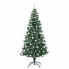 Vidaxx künstlicher beleuchteter Weihnachtsbaum grün 210 cm PVC und Metall