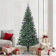 Vidaxx künstlicher beleuchteter Weihnachtsbaum grün 210 cm PVC und Metall