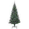 Vidaxx künstlicher beleuchteter Weihnachtsbaum grün 210 cm PVC und Metall