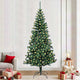 Vidaxx künstlicher beleuchteter Weihnachtsbaum grün 240 cm PVC und Metall