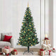 Vidaxx künstlicher beleuchteter Weihnachtsbaum grün 240 cm PVC und Metall