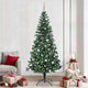 Vidaxx künstlicher beleuchteter Weihnachtsbaum grün 240 cm PVC und Metall