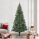 Vidaxx künstlicher beleuchteter Weihnachtsbaum grün 240 cm PVC und Metall