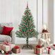 Vidaxx künstlicher Weihnachtsbaum Schnee geflochten mit LED-Licht 150 cm