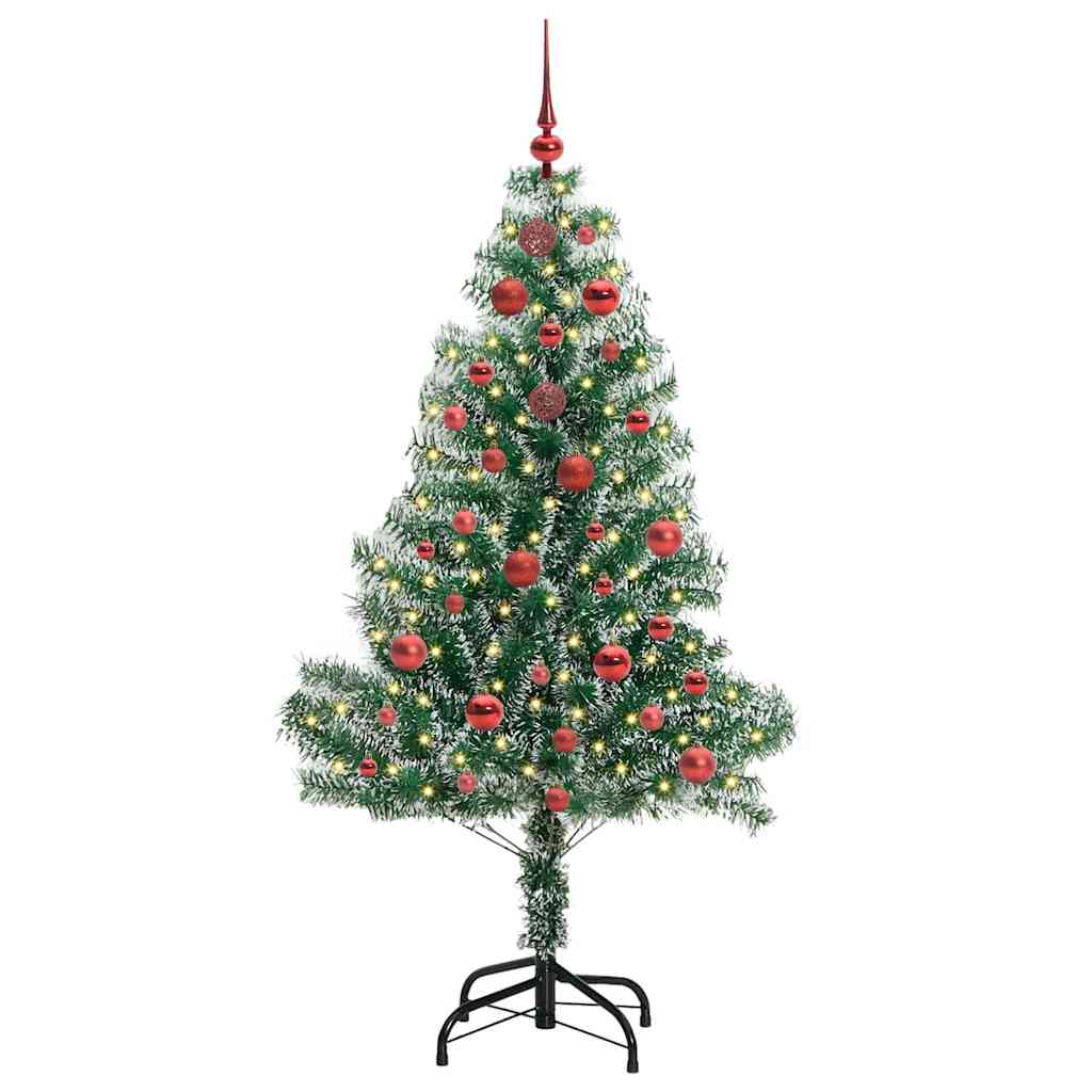 Vidaxx künstlicher Weihnachtsbaum Schnee geflochten mit LED-Licht 150 cm