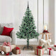 Vidaxx künstlicher Weihnachtsbaum Schnee geflochten mit LED-Licht 150 cm