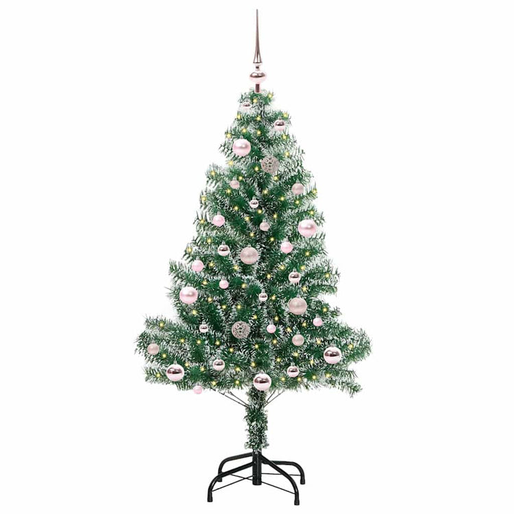 Vidaxx künstlicher Weihnachtsbaum Schnee geflochten mit LED-Licht 150 cm