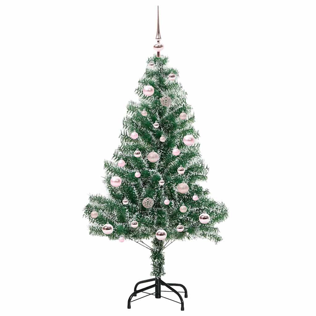 Vidaxx künstlicher Weihnachtsbaum Schnee geflochten mit LED-Licht 150 cm