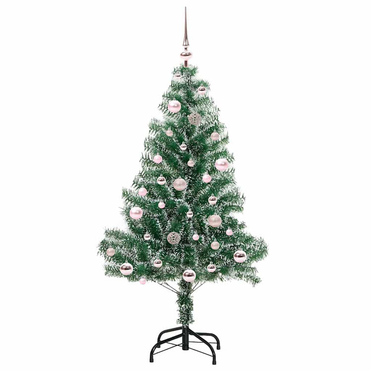 Vidaxx künstlicher Weihnachtsbaum Schnee geflochten mit LED-Licht 150 cm