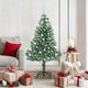 Vidaxx künstlicher Weihnachtsbaum Schnee geflochten mit LED-Licht 150 cm
