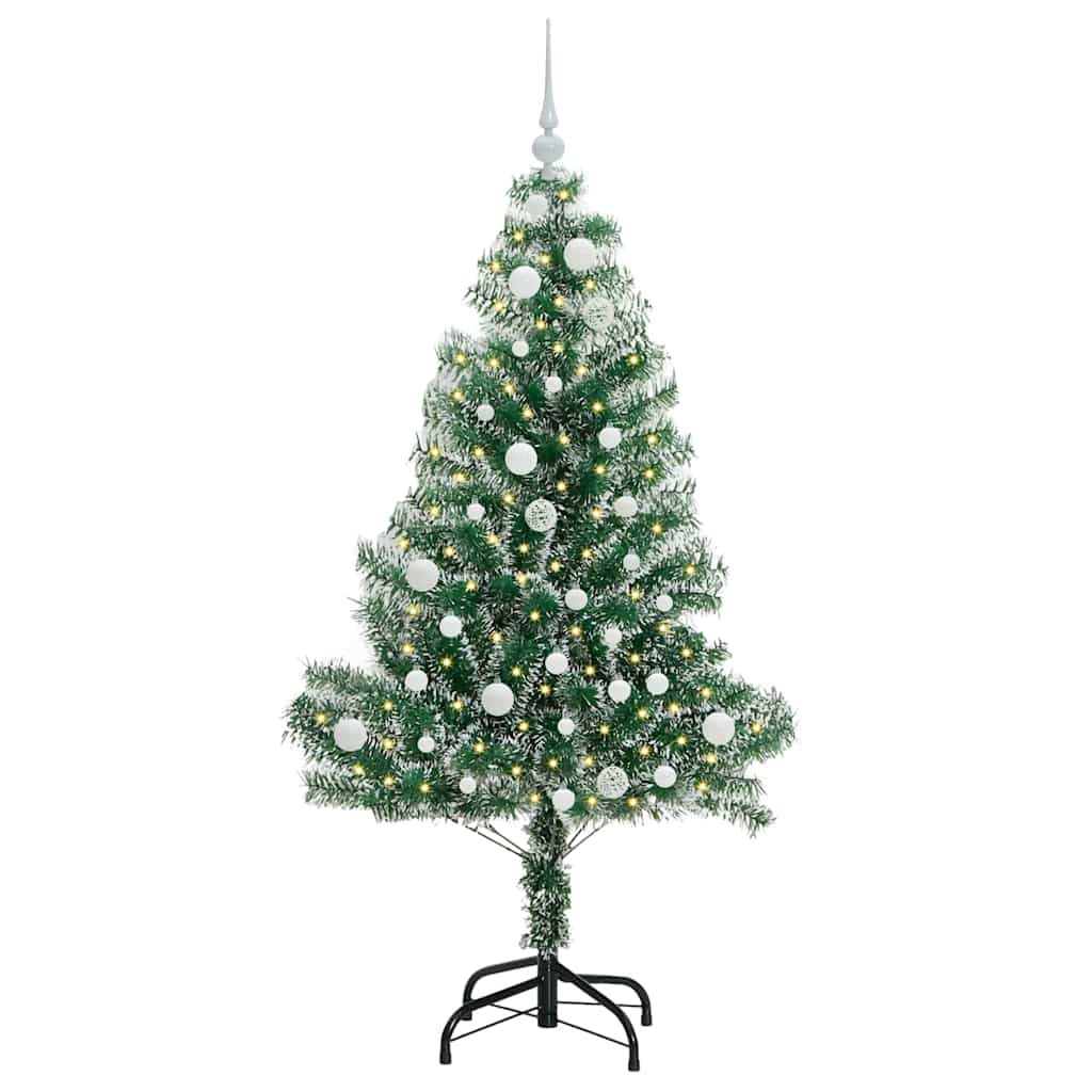 Vidaxx künstlicher Weihnachtsbaum Schnee geflochten mit LED-Licht 150 cm