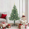 Vidaxx künstlicher Weihnachtsbaum Schnee geflochten mit LED-Licht 150 cm