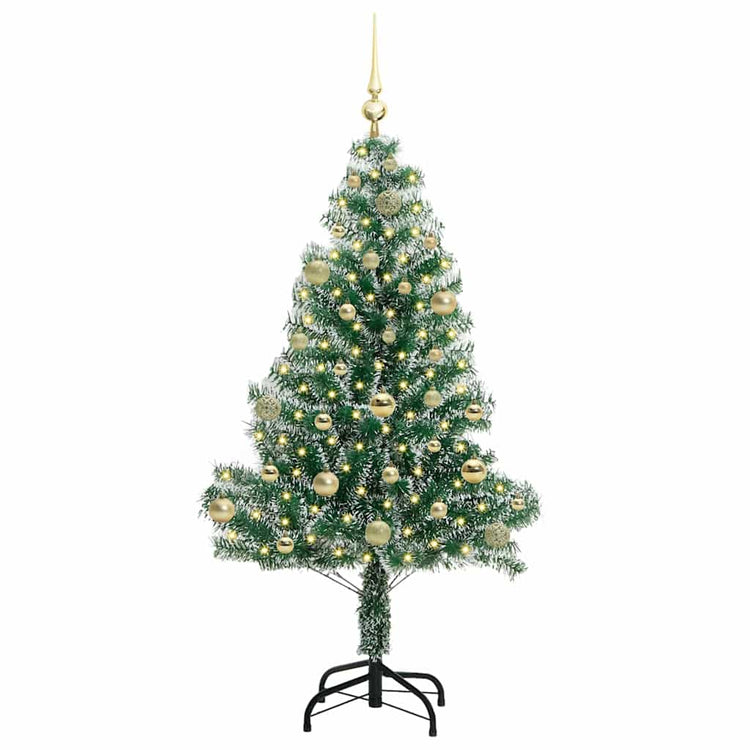 Vidaxx künstlicher Weihnachtsbaum Schnee geflochten mit LED-Licht 150 cm