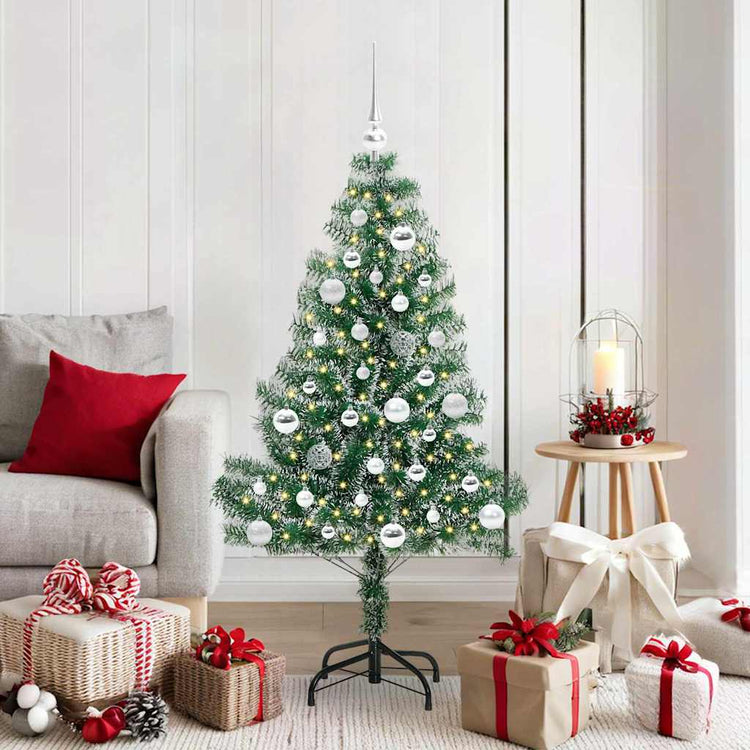 Vidaxx künstlicher Weihnachtsbaum Schnee geflochten mit LED-Licht 150 cm