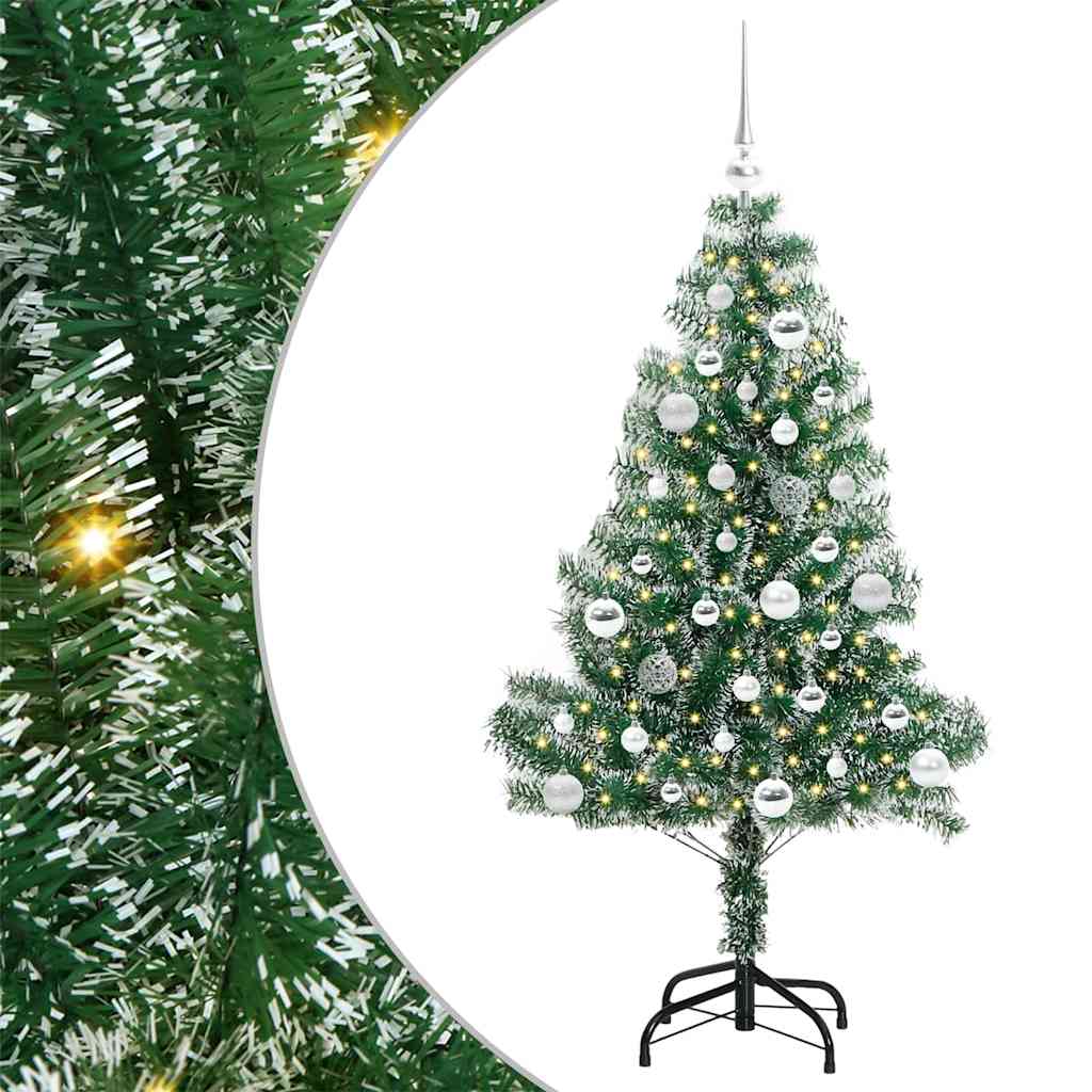 Vidaxx künstlicher Weihnachtsbaum Schnee geflochten mit LED-Licht 150 cm