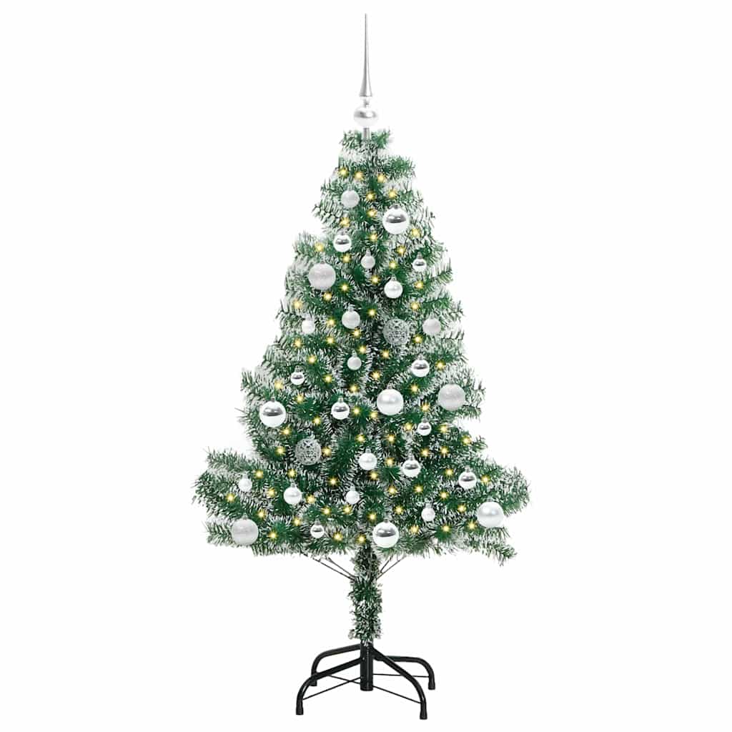 Vidaxx künstlicher Weihnachtsbaum Schnee geflochten mit LED-Licht 150 cm