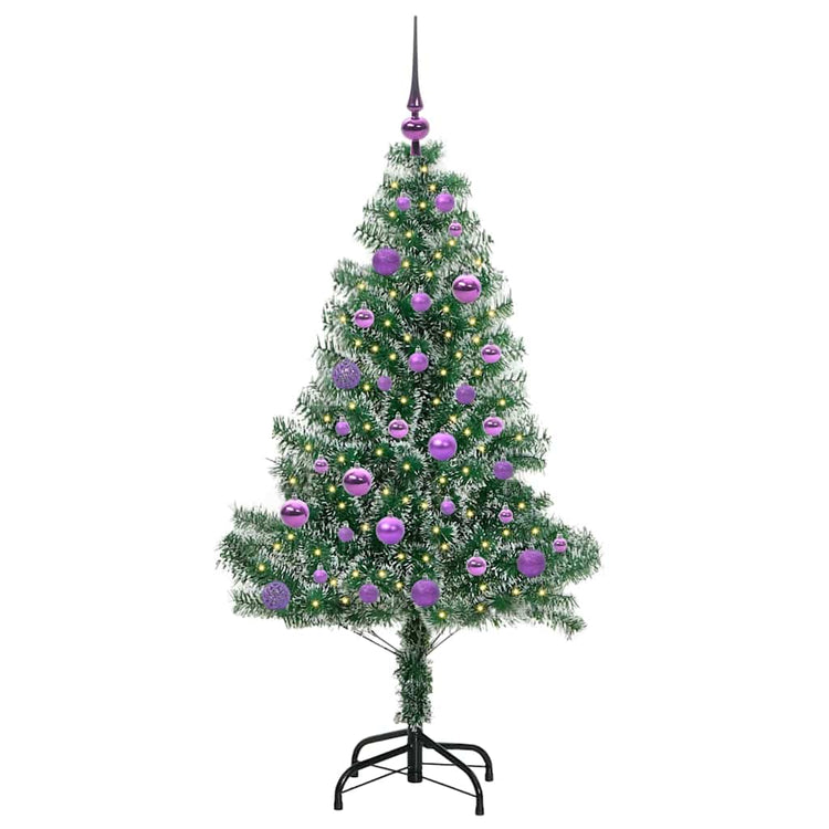Vidaxx künstlicher Weihnachtsbaum Schnee geflochten mit LED-Licht 150 cm